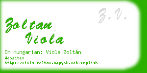 zoltan viola business card